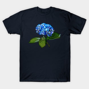 Blue Hydrangea With Leaves T-Shirt